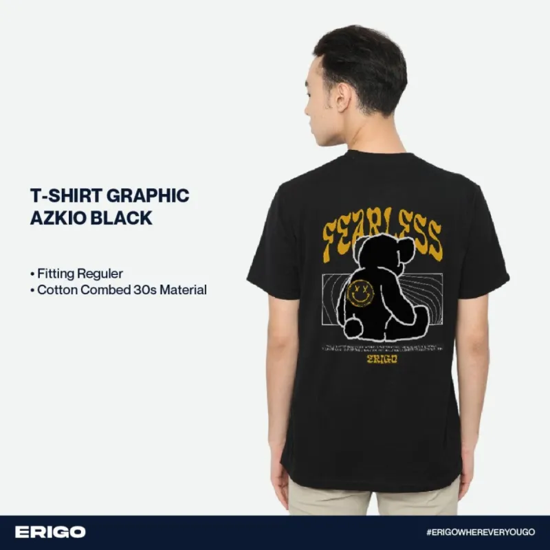 Erigo T-Shirt Graphic Azkio Black sold by Erigo