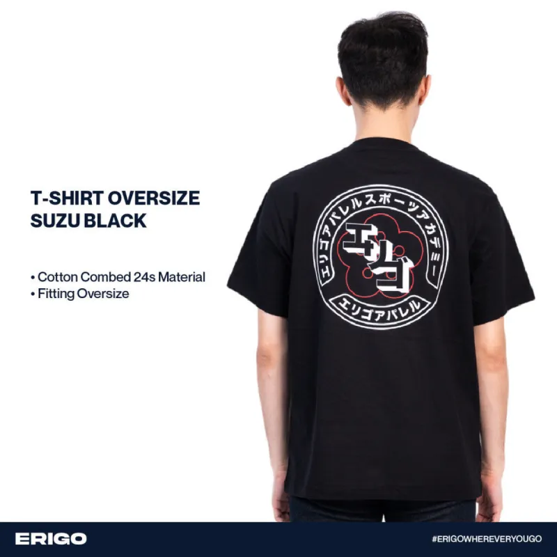 Erigo T-Shirt Oversize Graphic Suzu Black sold by Erigo