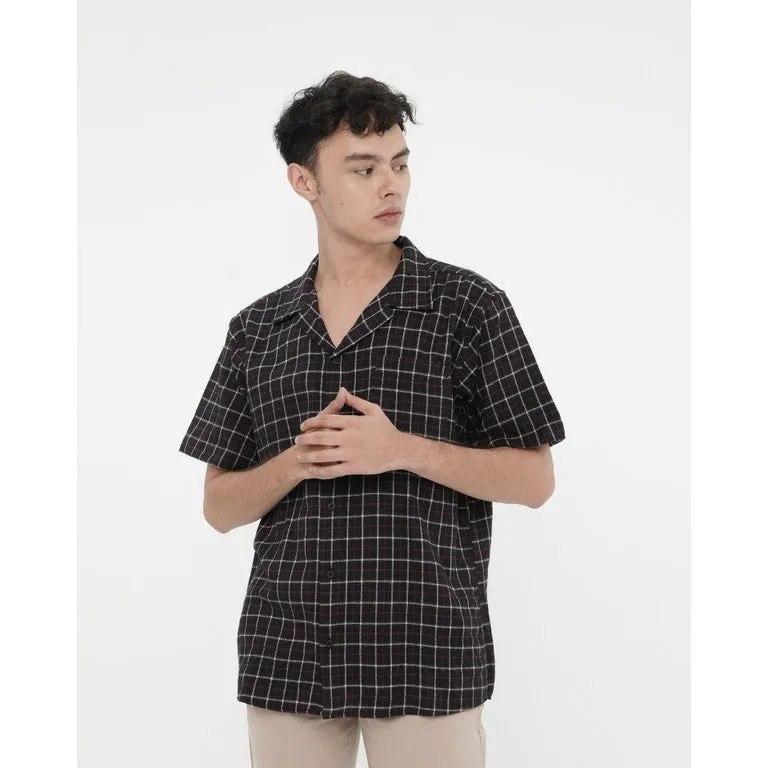 Erigo Short Sleeve Flannel Maujo Black sold by Erigo