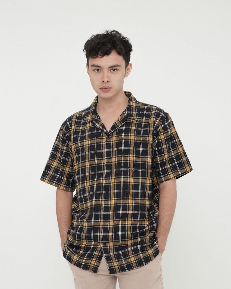 Erigo Short Sleeve Flannel Deimos Black sold by Erigo