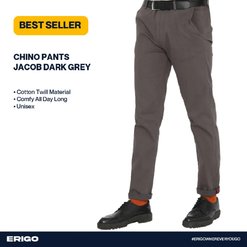 Erigo Chino Pants Jacob Dark Grey sold by Erigo
