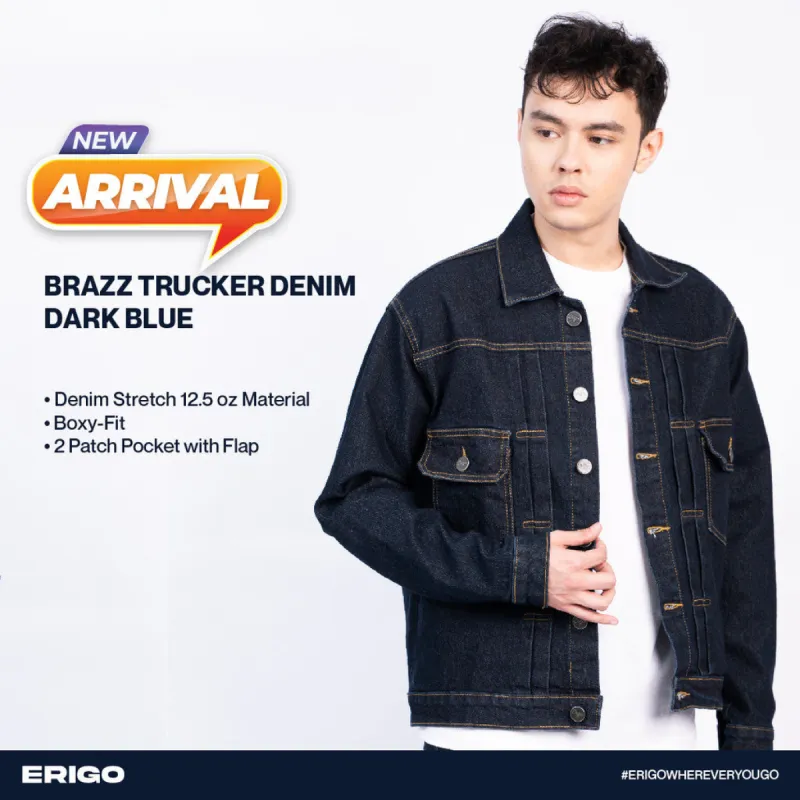 Erigo Trucker Denim Brazz Dark Blue Unisex sold by Erigo