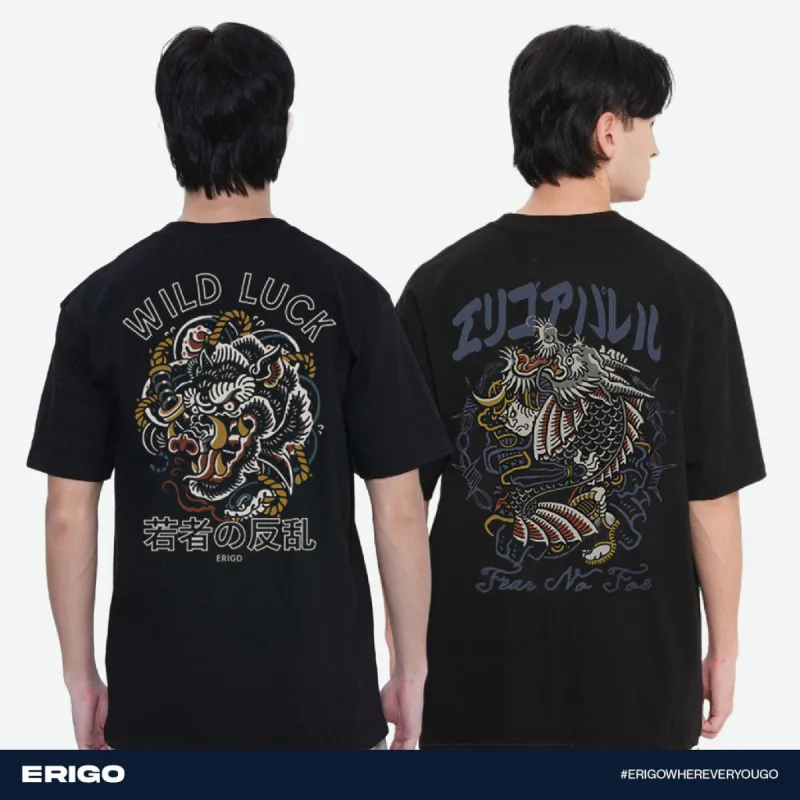 Erigo Buy 1 Get 2 T-Shirt Oversize Graphic Bundling 1 | Arashi Black, Ayato Black sold by Erigo