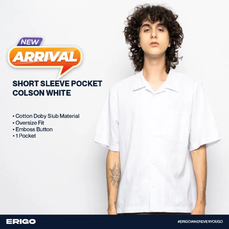 Erigo Short Sleeve Pocket Colson White Unisex sold by Erigo