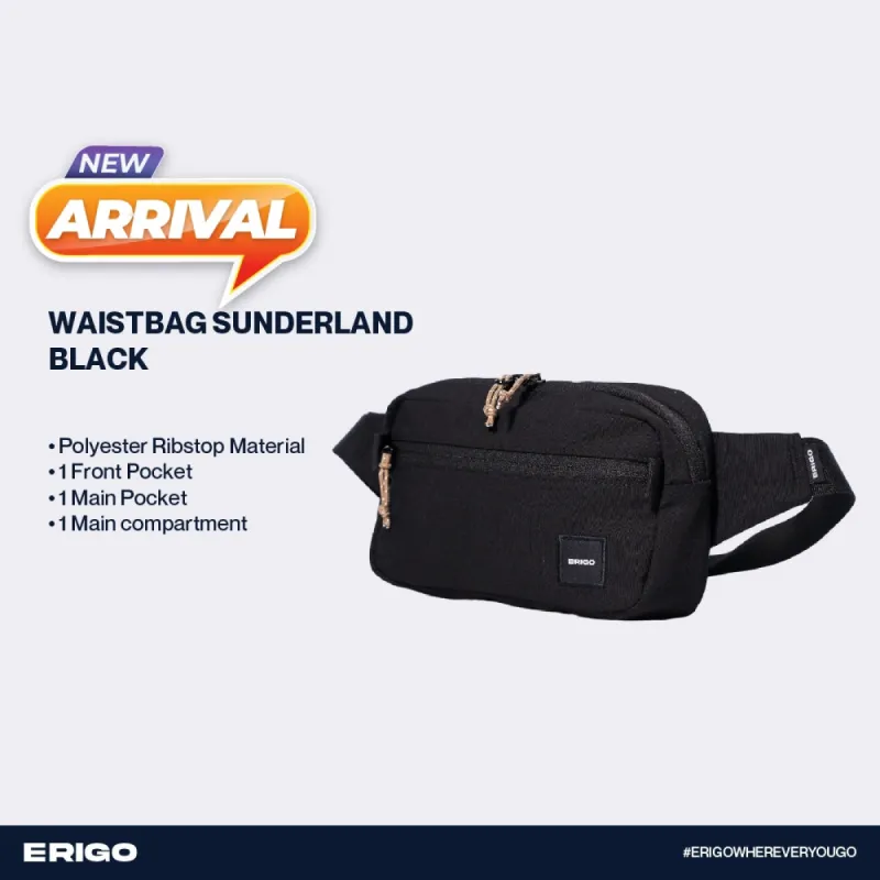Erigo Waist Bag Sunderland Black Unisex sold by Erigo