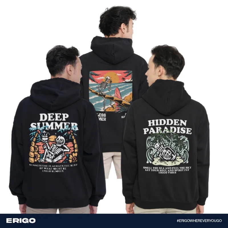 Erigo Buy 1 Get 3 Hoodie Graphic Bundling 1 | Kozzu Black, Milosa Black, Romiku Black sold by Erigo