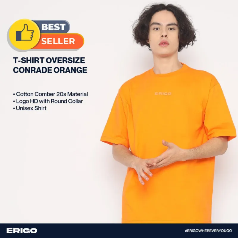 Erigo T-Shirt Oversize Conrade Orange Unisex sold by Erigo