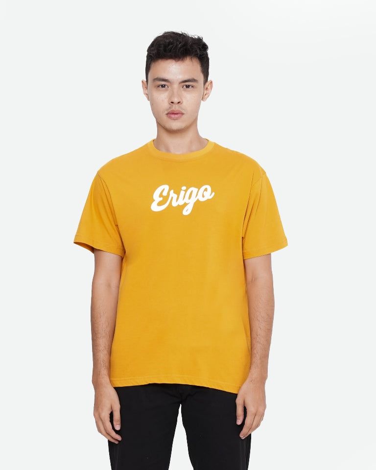 Erigo T-Shirt Basic Mustard White Unisex sold by Erigo