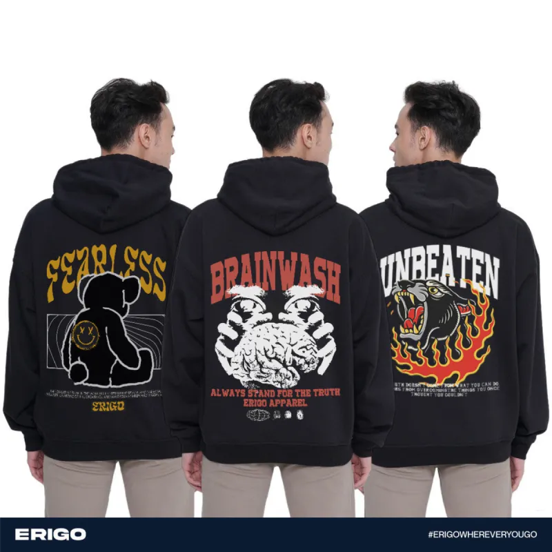 Erigo Buy 1 Get 3 Hoodie Graphic Bundling 2 | Sharga Black, Yera Black, Kheon Black sold by Erigo