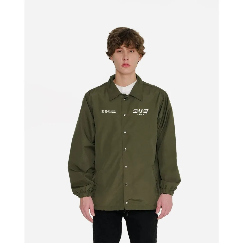 Erigo Bosozoku Coach Jacket Graphic Yoichi Olive sold by Erigo product image thumbnail 3
