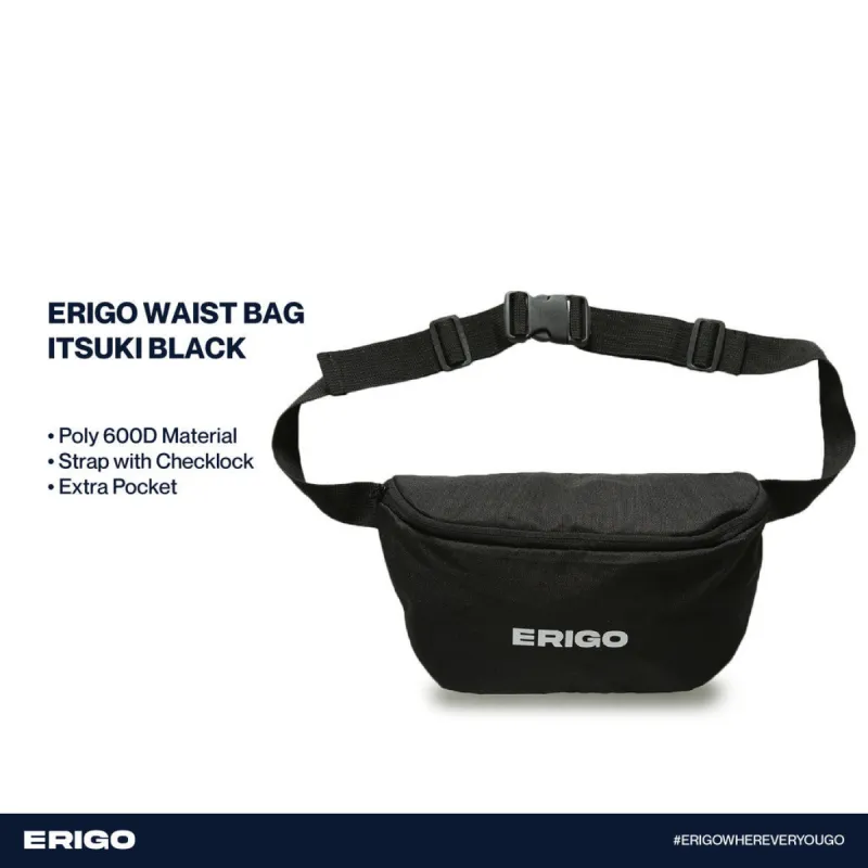 Erigo Waist Bag Itsuki Black Unisex sold by Erigo