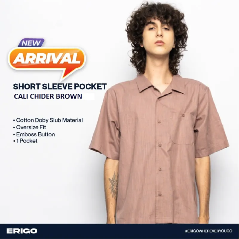 Erigo Short Sleeve Pocket Cali Cider Brown Unisex sold by Erigo
