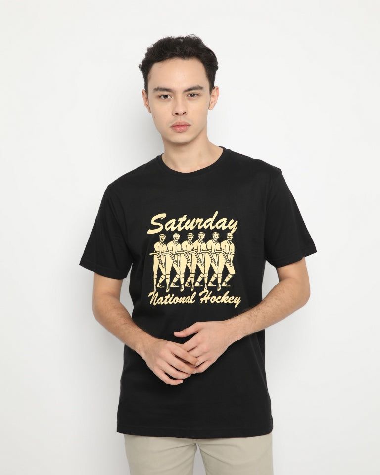 Erigo T-Shirt Saturday Hockey Black sold by Erigo