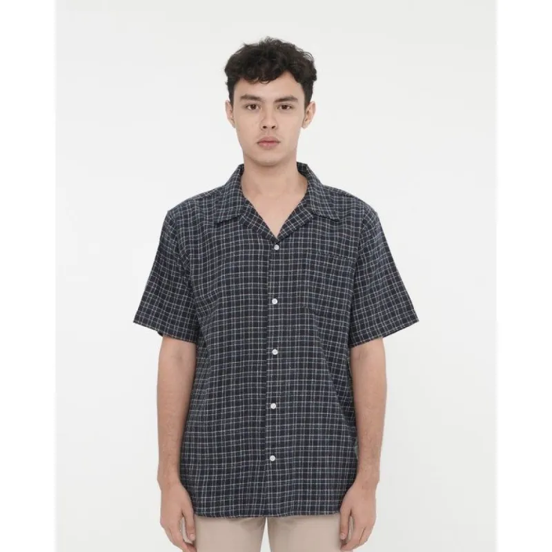 Erigo Short Sleeve Flannel Brage Blue sold by Erigo