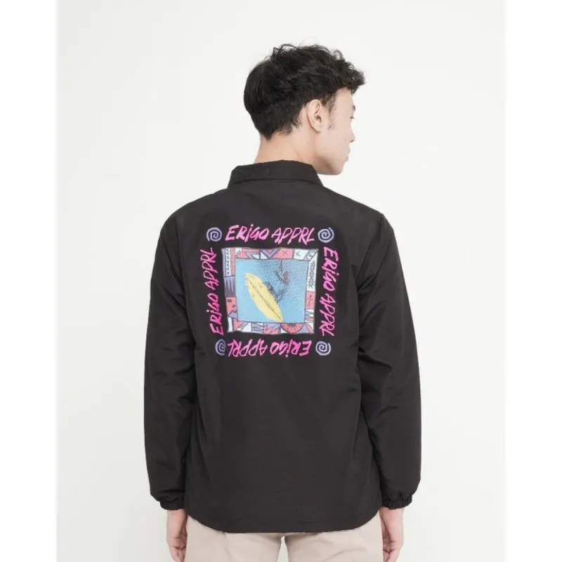 Erigo Coach Jacket Wave Club Black sold by Erigo