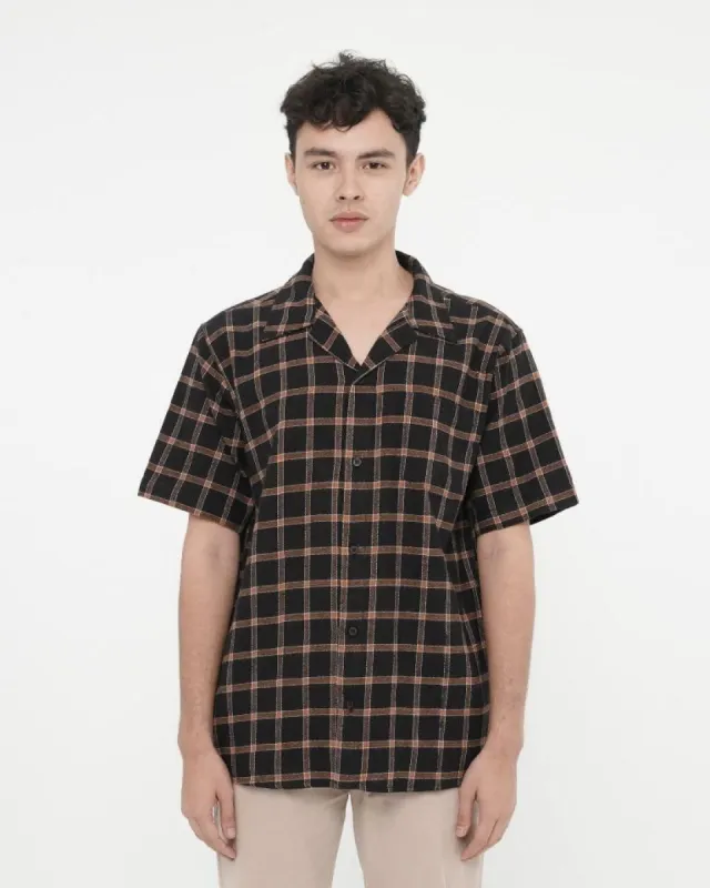 Erigo Short Sleeve Flannel Jasper Navy sold by Erigo