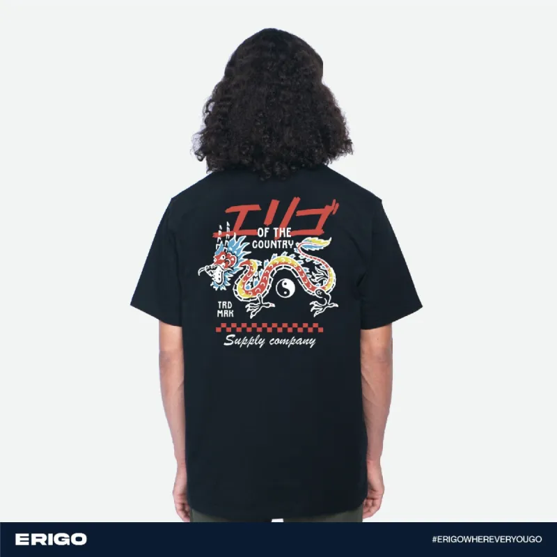 Erigo T-Shirt Oversize Graphic Series Subara Black sold by Erigo