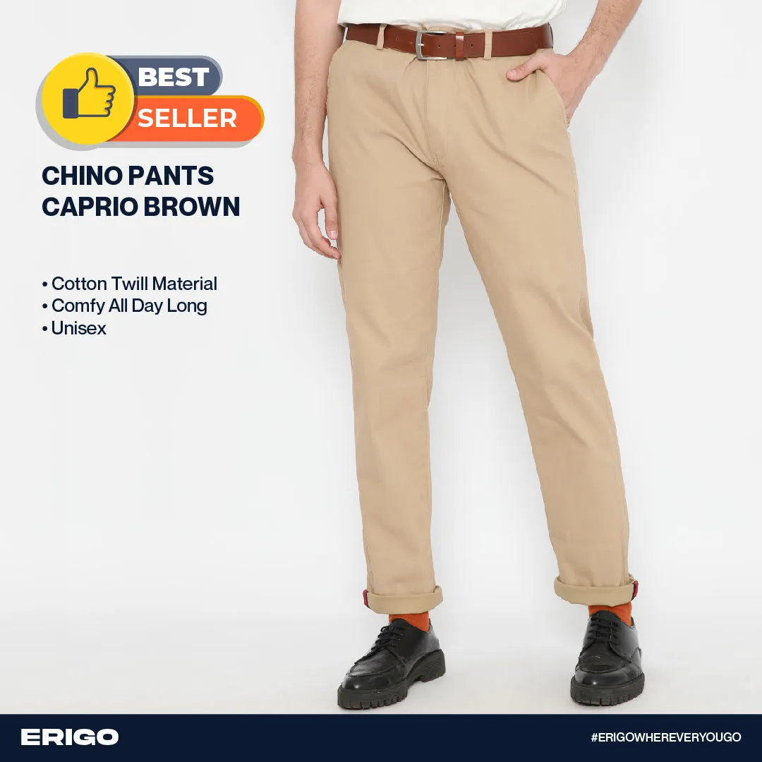 Erigo Chino Pants Caprio Brown sold by Erigo