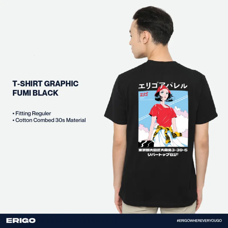 Erigo T-Shirt Graphic Fumi Black sold by Erigo