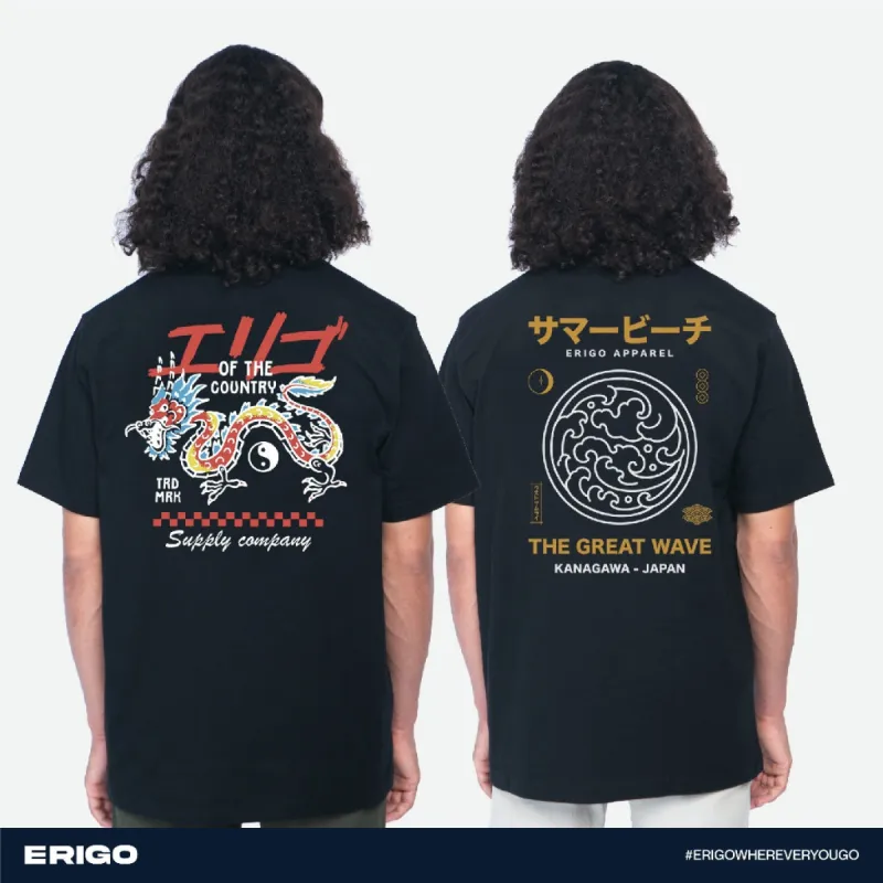 Erigo Buy 1 Get 2 T-Shirt Oversize Graphic Bundling 1 | Subara Black, Saiya Black sold by Erigo