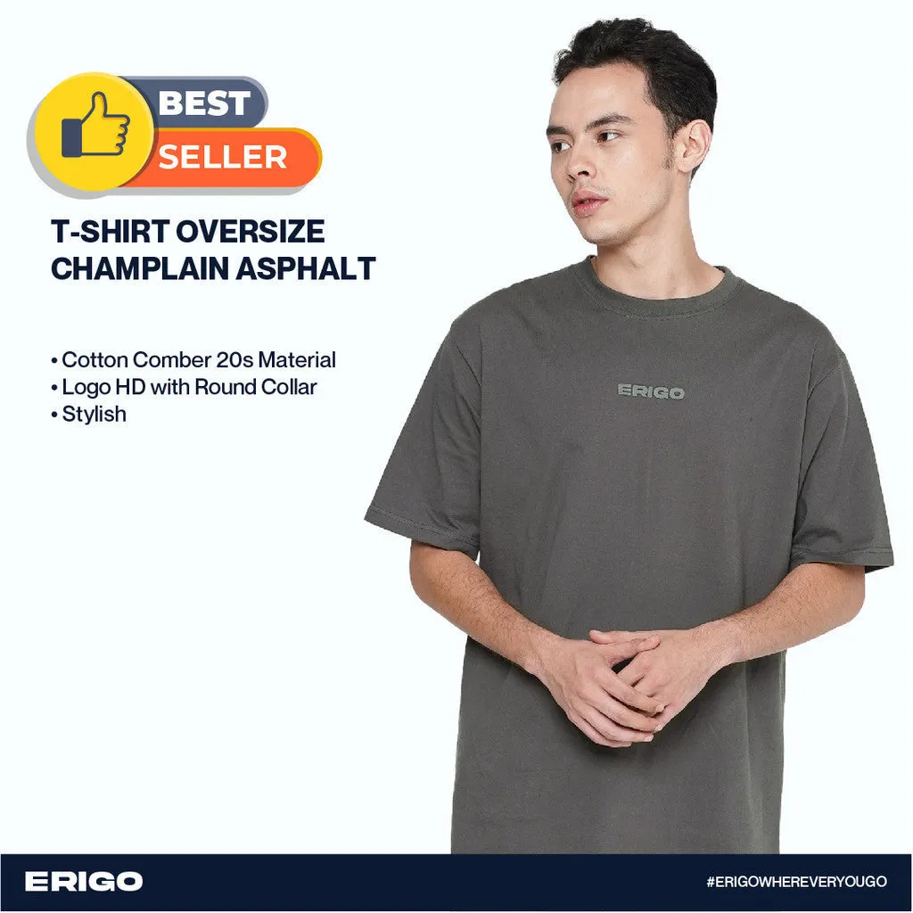 Erigo T-Shirt Oversize Champlain Asphalt Unisex sold by Erigo