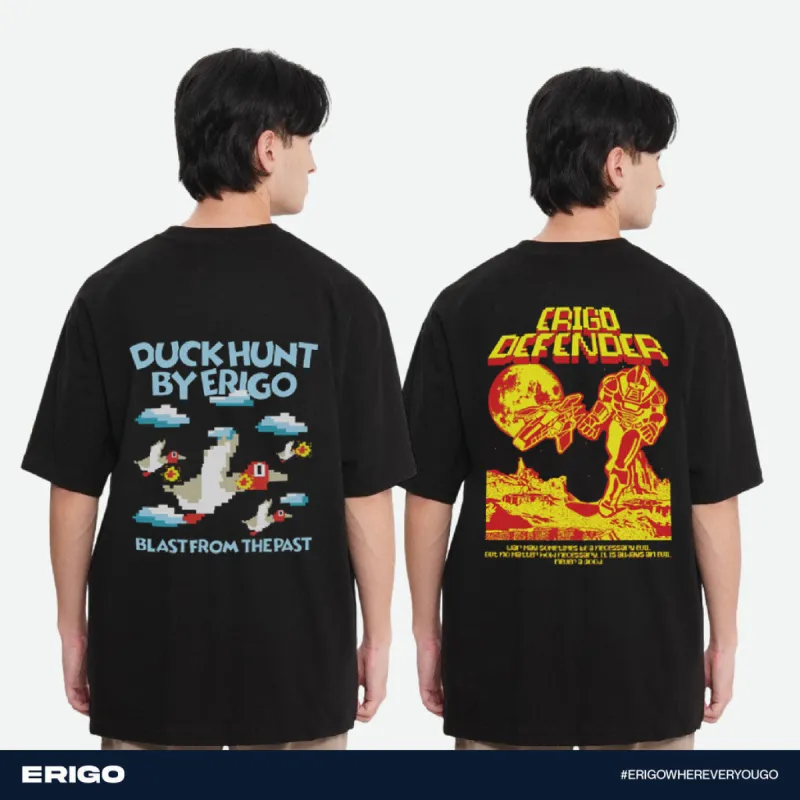 Erigo Buy 1 Get 2 T-Shirt Oversize Graphic Bundling 3 | Hunt Black, Devender Black sold by Erigo
