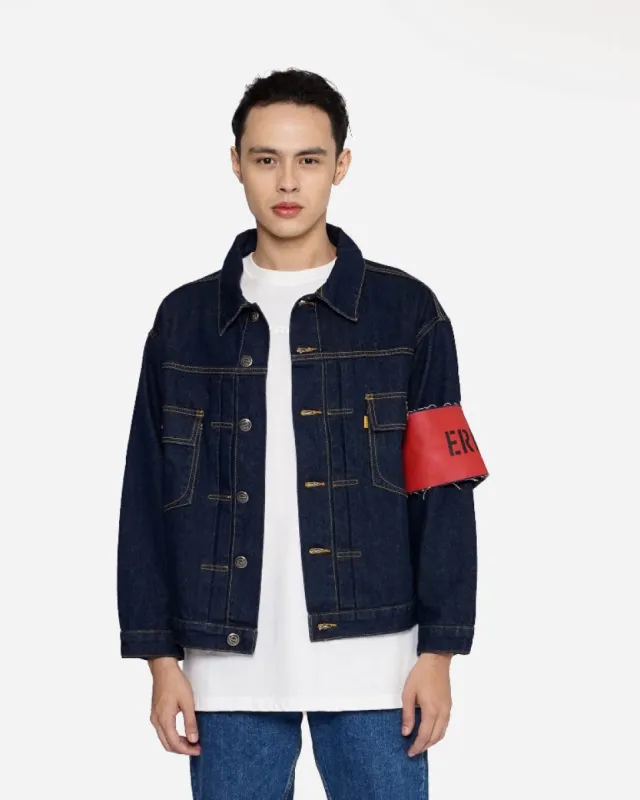 Erigo Denim Jacket Pocket Croix Mud Blue sold by Erigo