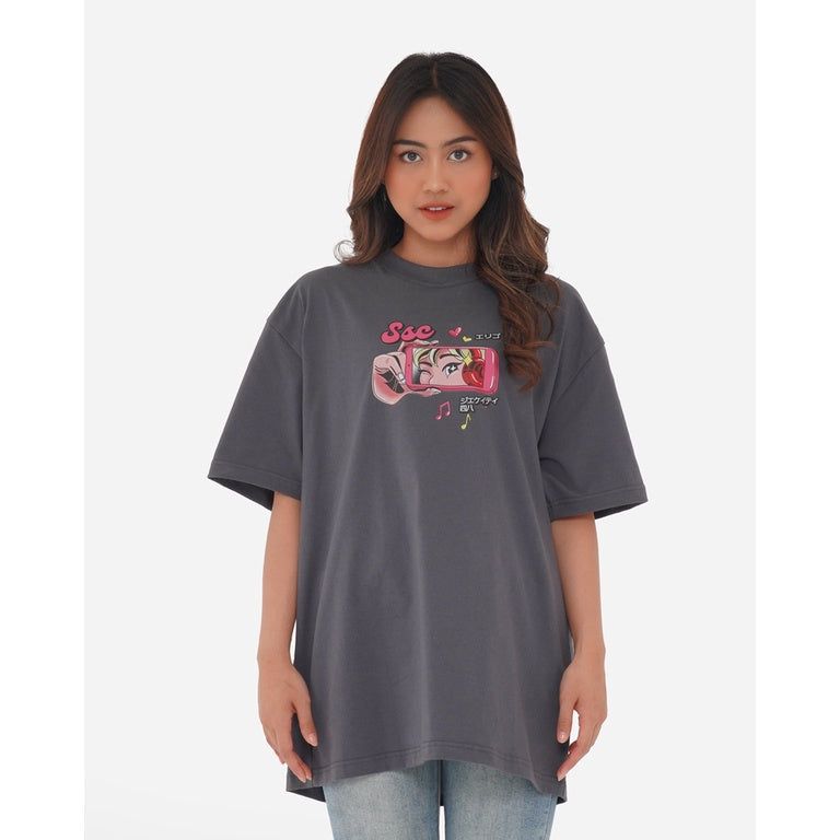 Erigo T-Shirt Oversize | JKT48 Sisca Grey sold by Erigo