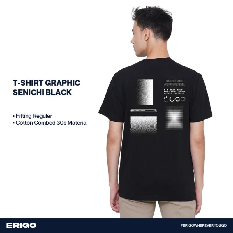 Erigo T-Shirt Graphic Senichi Black sold by Erigo