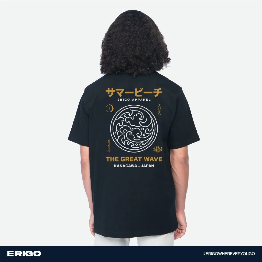 Erigo T-Shirt Oversize Graphic Series Saiya Black sold by Erigo