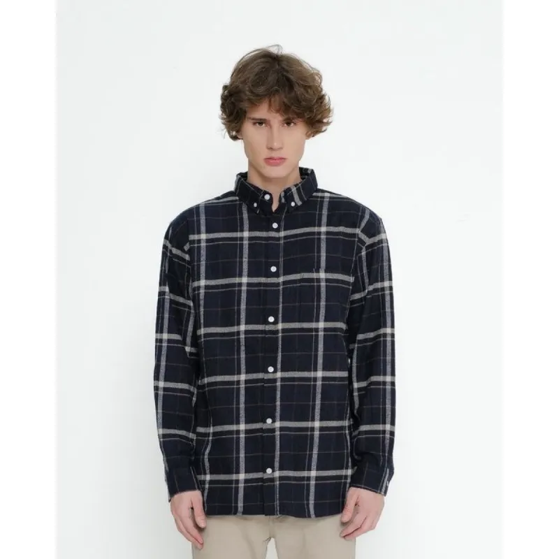 Erigo Flannel Ouida Navy sold by Erigo