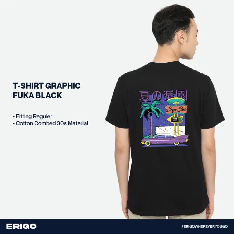 Erigo T-Shirt Graphic Fuka Black sold by Erigo