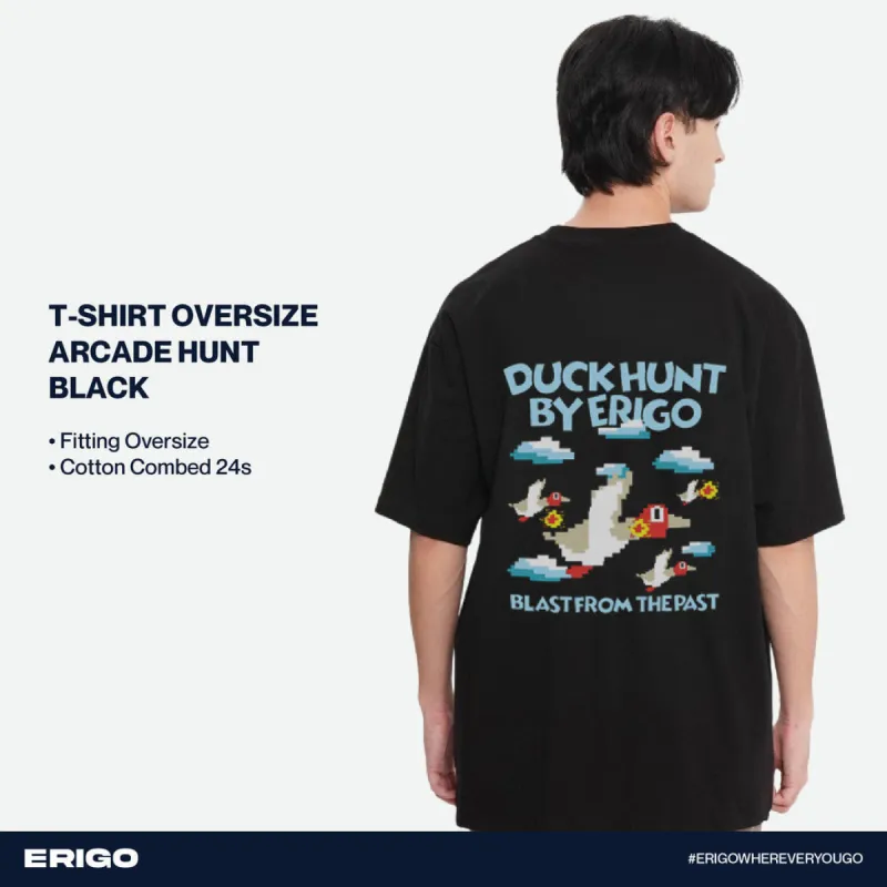 Erigo T-Shirt Oversize Graphic Hunt Black sold by Erigo