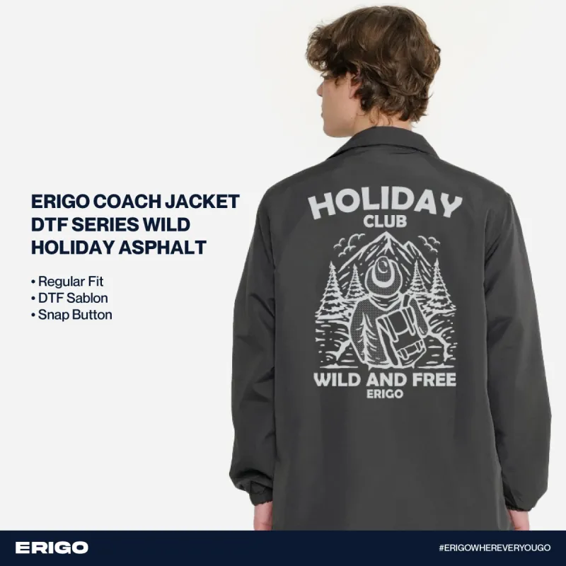 Erigo Coach Jacket Graphic Series Wild Holiday Asphalt sold by Erigo