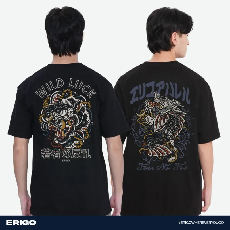 Erigo T-Shirt Oversize DTF Buy 1 Get 2 Bundling 1 | Arashi Black, Ayato Black sold by Erigo