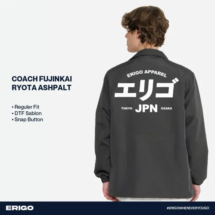 Erigo Fujinkai Coach Jacket Graphic Ryota Asphalt sold by Erigo