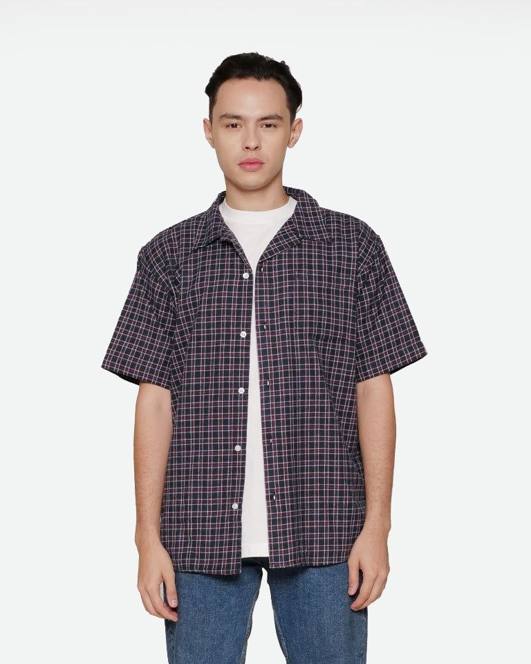 Erigo Short Sleeve Flannel Dyson Navy sold by Erigo