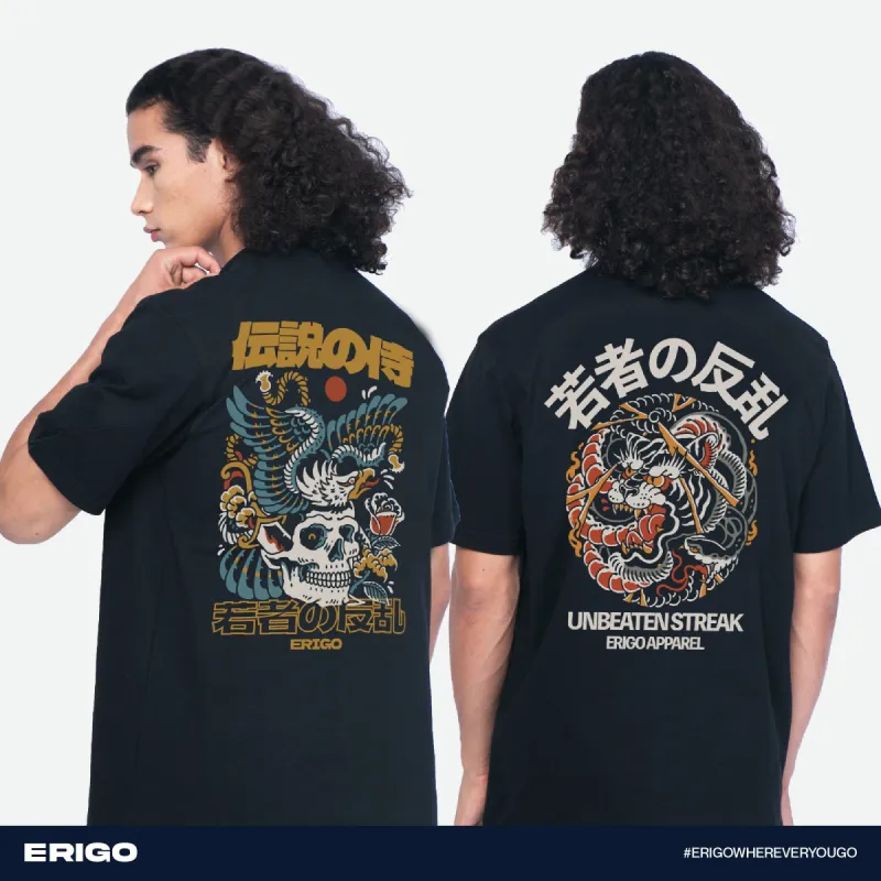 Erigo T-Shirt Oversize Buy 1 Get 2 Bundling 5 Vol 2 | Sairo Black, Saigourou Black sold by Erigo