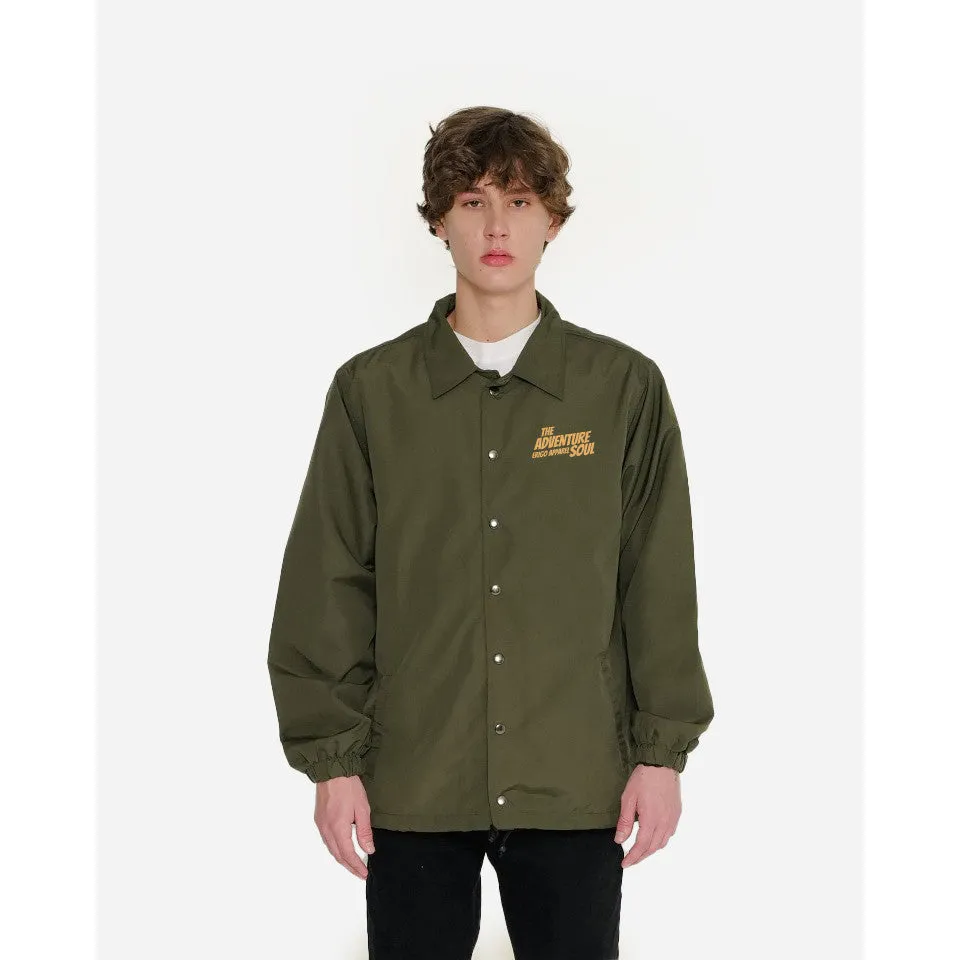 Erigo Coach Jacket Graphic Series Adventure Soul Olive sold by Erigo product image thumbnail 3