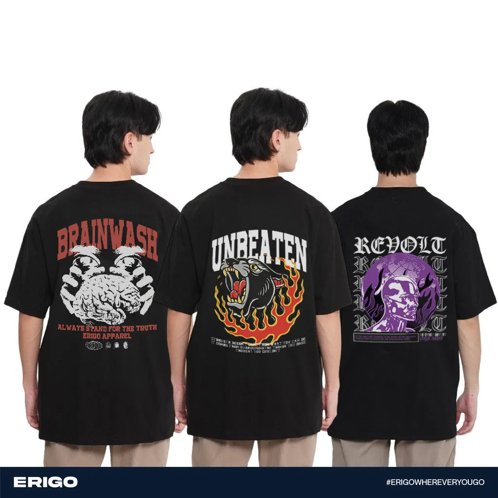 Erigo Buy 1 Get 3 T-Shirt Graphic Bundling 1 | Jaylen Black, Krong Black, Akello Black sold by Erigo