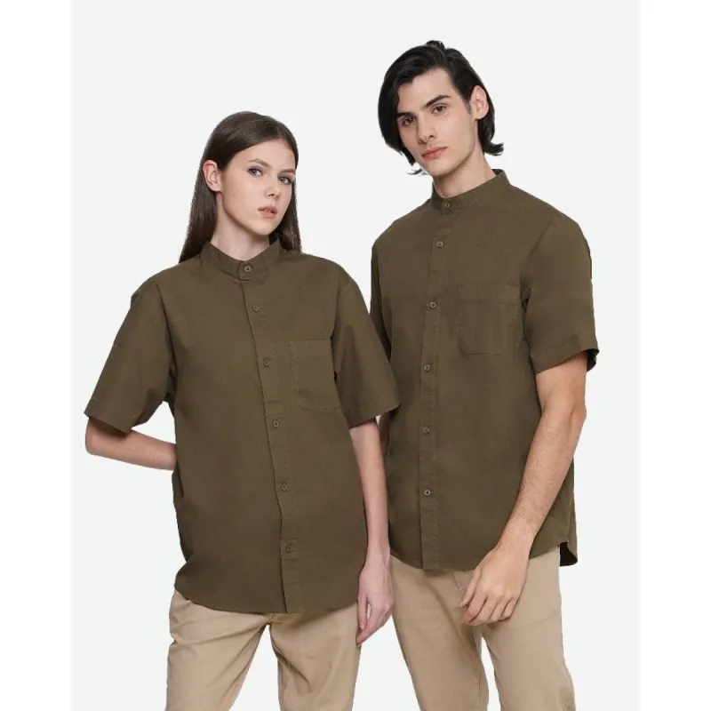 Erigo Kemeja Shanghai Short Sleeve Tyra Olive Unisex sold by Erigo