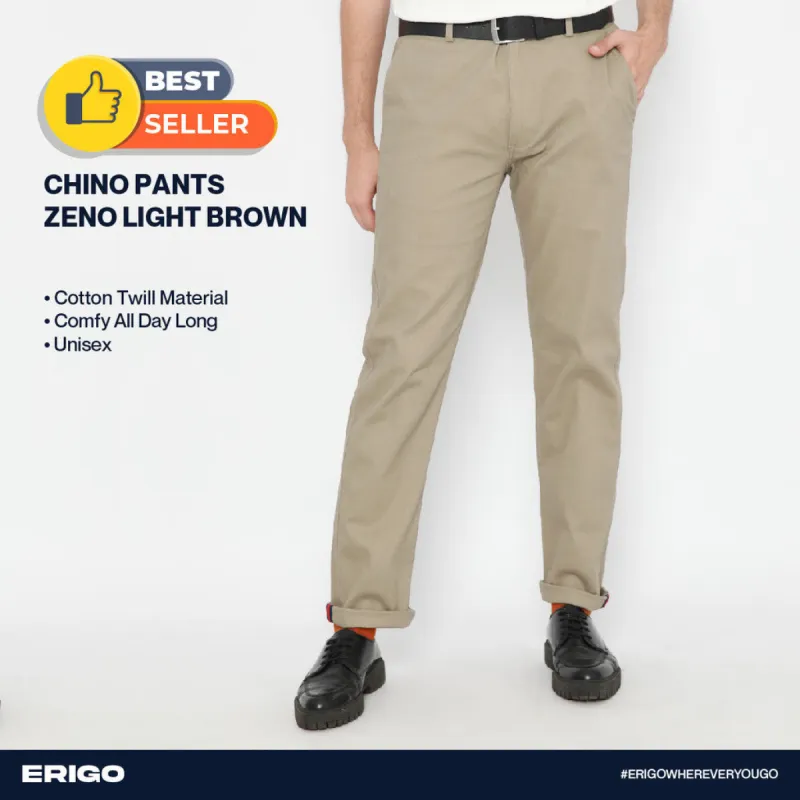 Erigo Chino Pants Zander Light Brown Unisex sold by Erigo