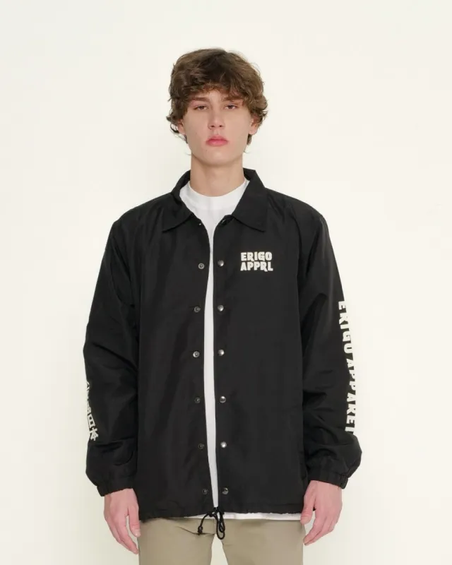 Erigo Coach Jacket Idaina Kaeru Black sold by Erigo