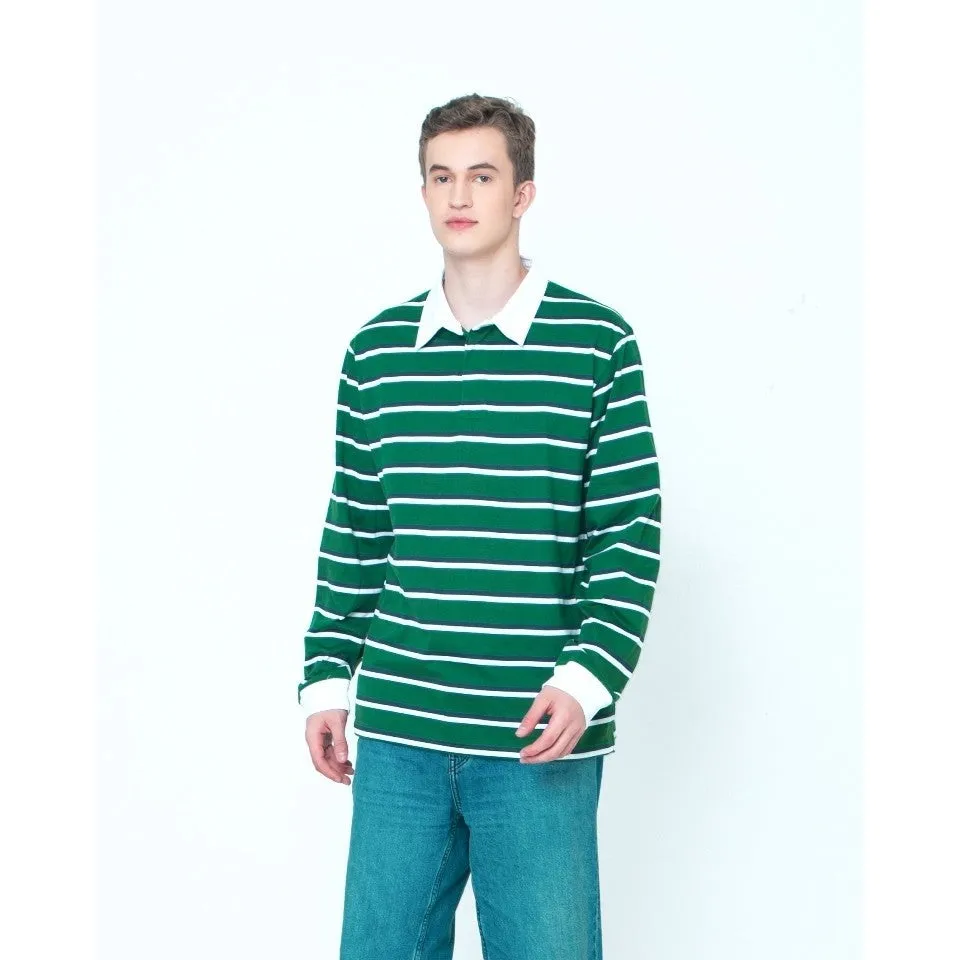 Erigo Longsleeve Rugger Stripe Finley Wide Striped Green Unisex sold by Erigo product image thumbnail 2