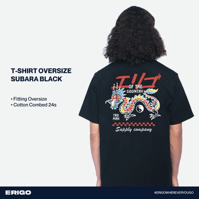 Erigo T-Shirt Oversize Graphic Subara Black sold by Erigo