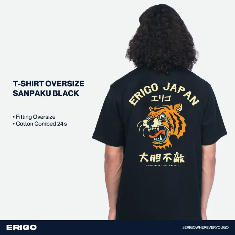 Erigo T-Shirt Oversize Graphic Sanpaku Black sold by Erigo