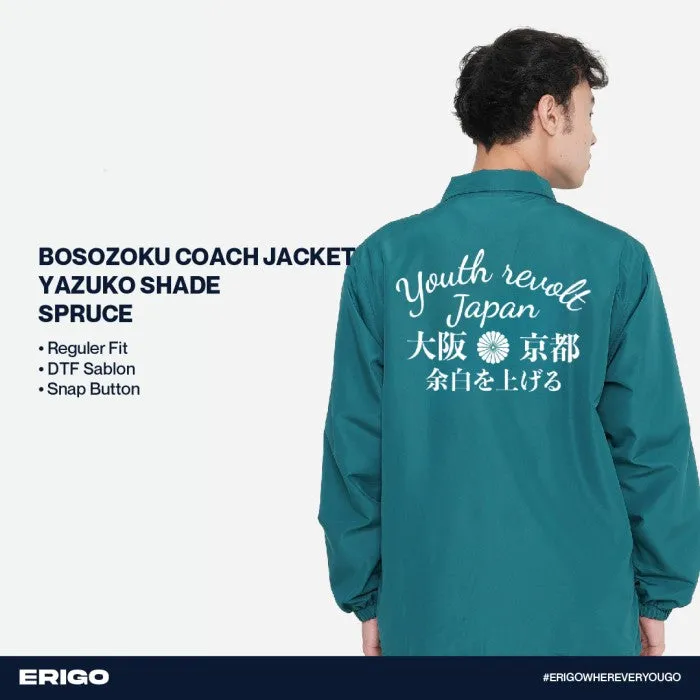 Erigo Bosozoku Coach Jacket Graphic Yazuko Shade Spruce sold by Erigo