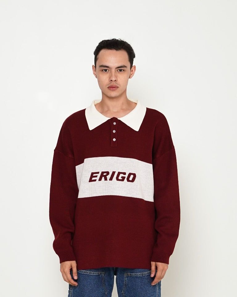 Erigo Knitwear Olwen Maroon sold by Erigo