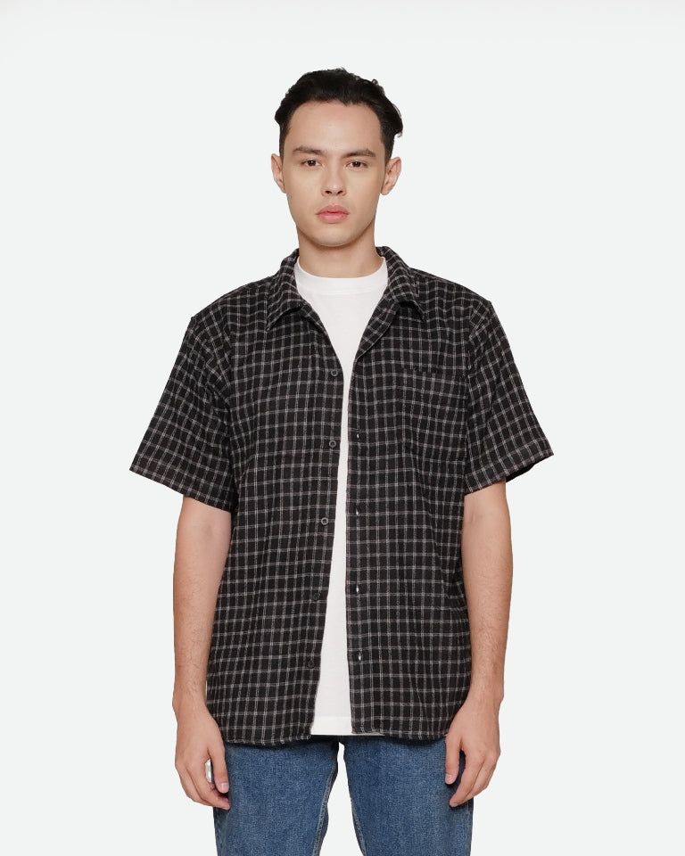 Erigo Short Sleeve Flannel Enzo Black sold by Erigo