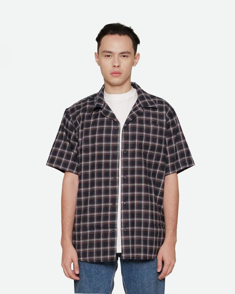 Erigo Short Sleeve Flannel Defne Black sold by Erigo